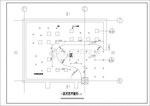 某地下商場(chǎng)室內(nèi)裝飾裝修cad設(shè)計(jì)施工圖紙_裝飾工程_土木在線